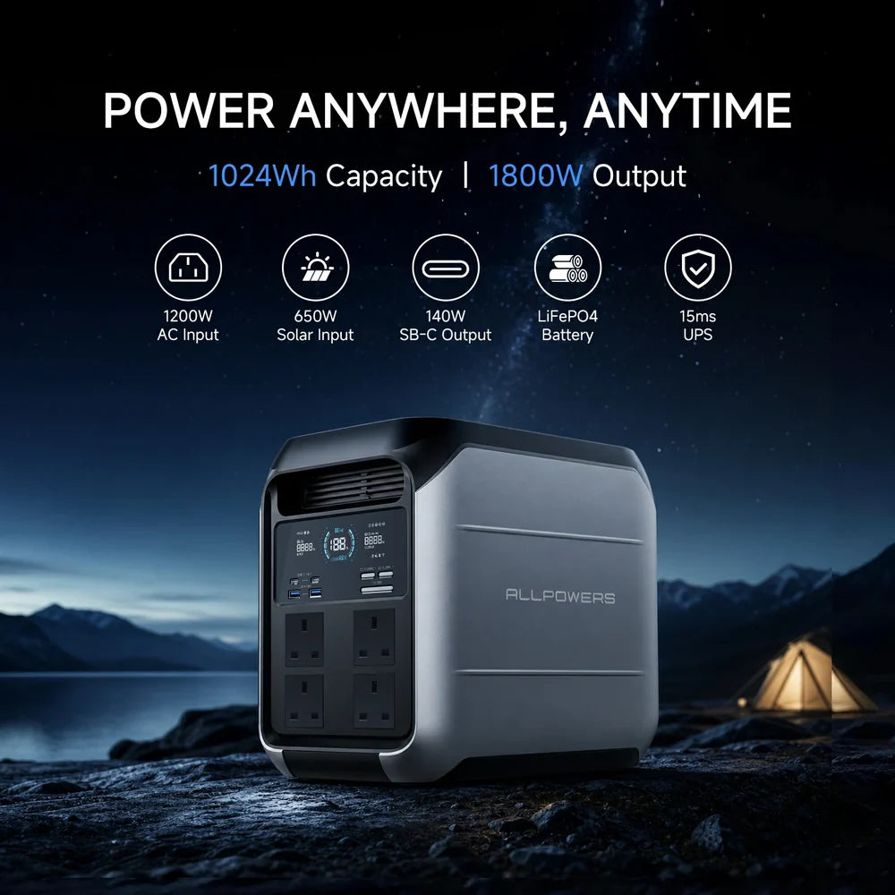 POWISER P1800 Estación de energía portátil 1024Wh | 1800W