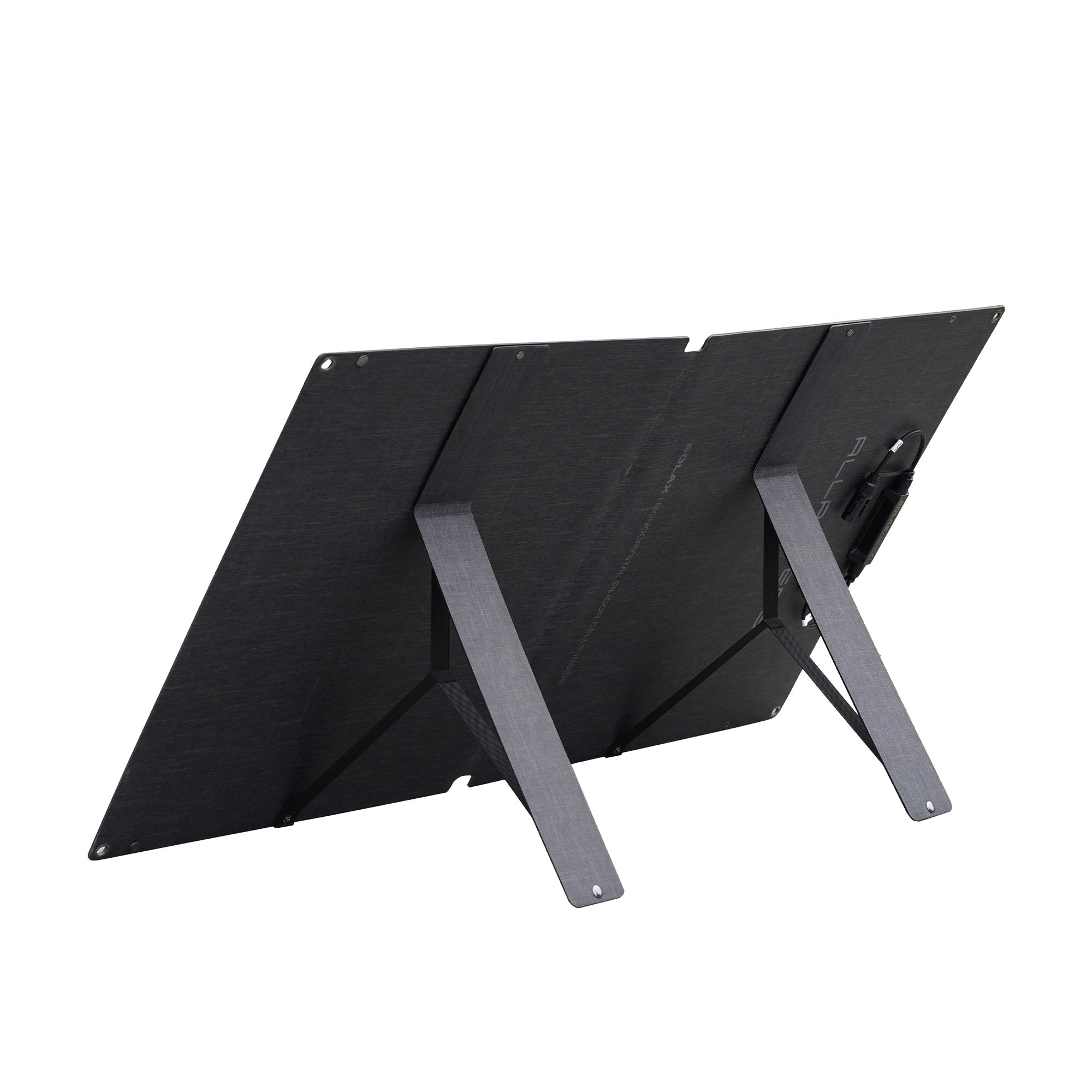 Vista lateral del panel solar SE100, resaltando el material IP68 resistente al agua y polvo.